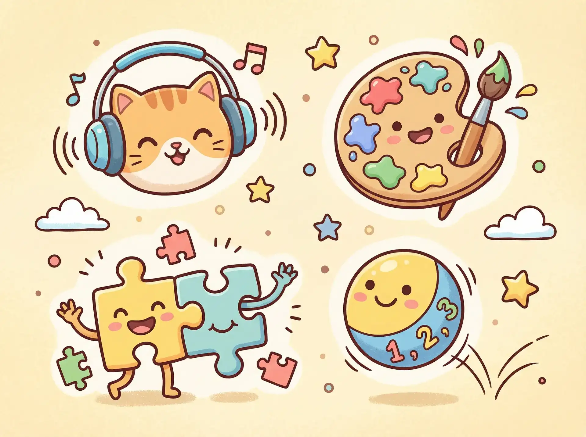 小朋友的手工作品 - 陌生人聊天 益智创作